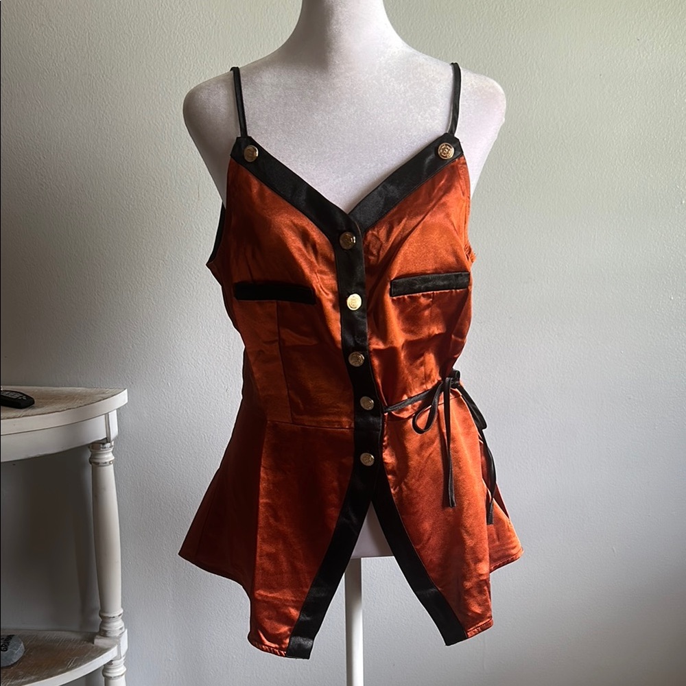 [Rêveuse] Elegant Satin Button-Down Top - NWT